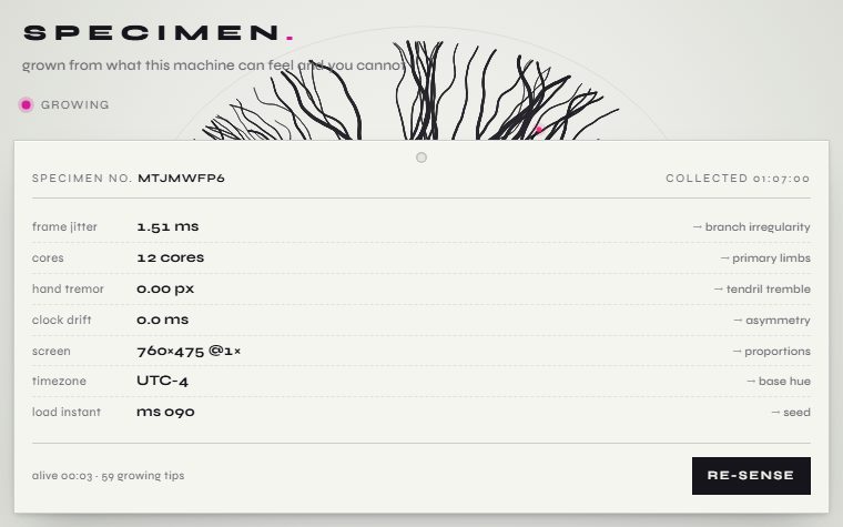Specimen, a Fable 5.1 demo page.